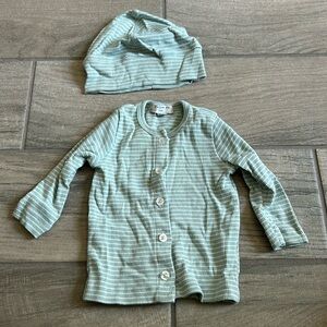 Maison me baby stripe sweater and beanie